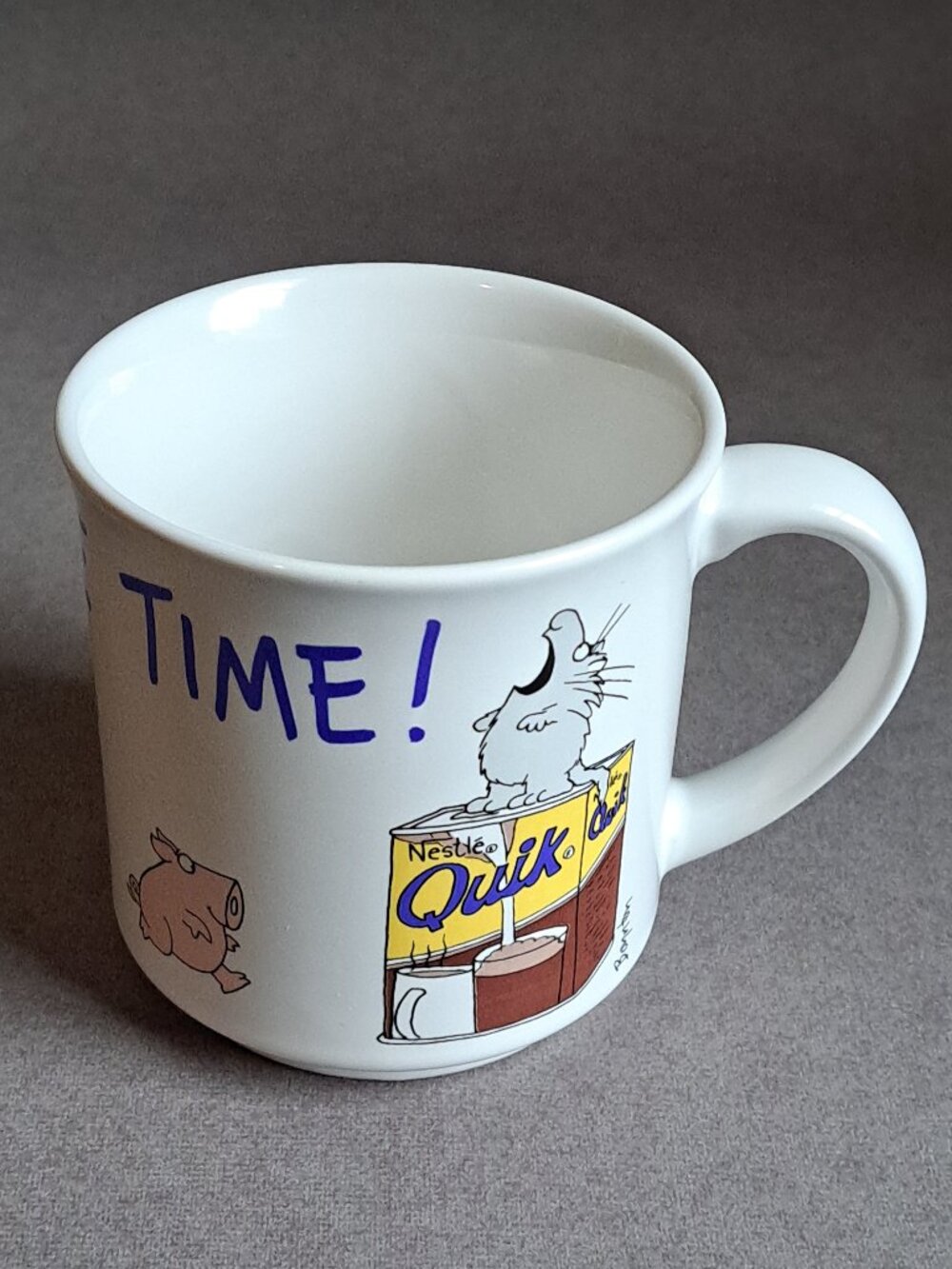VINTAGE Nestlé Quik: Hot Chocolate Time! USED Coffee Mug (Nesquik, 1986) PM